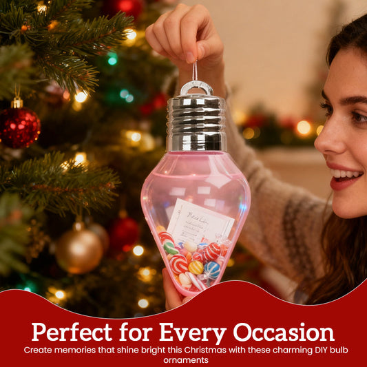 Christmas Light Bulb Gift Jar