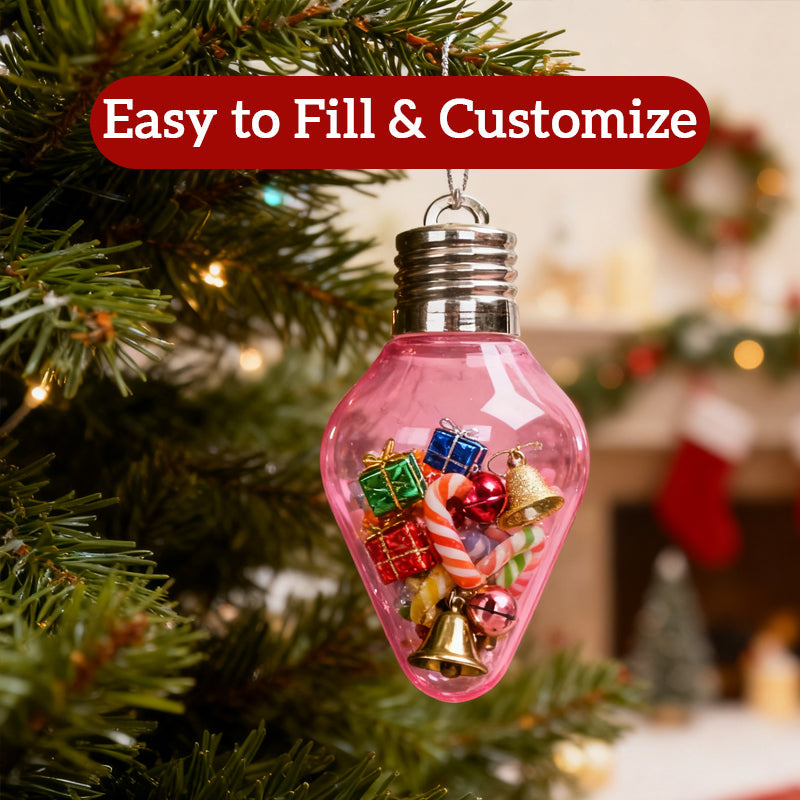 Christmas Light Bulb Gift Jar