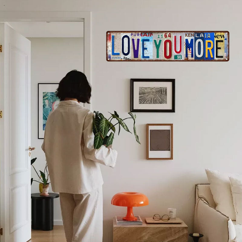 “LOVE YOU MORE” Metal Wall Decor