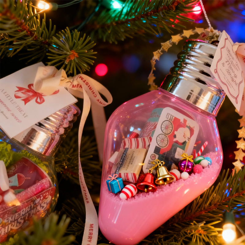 Christmas Light Bulb Gift Jar