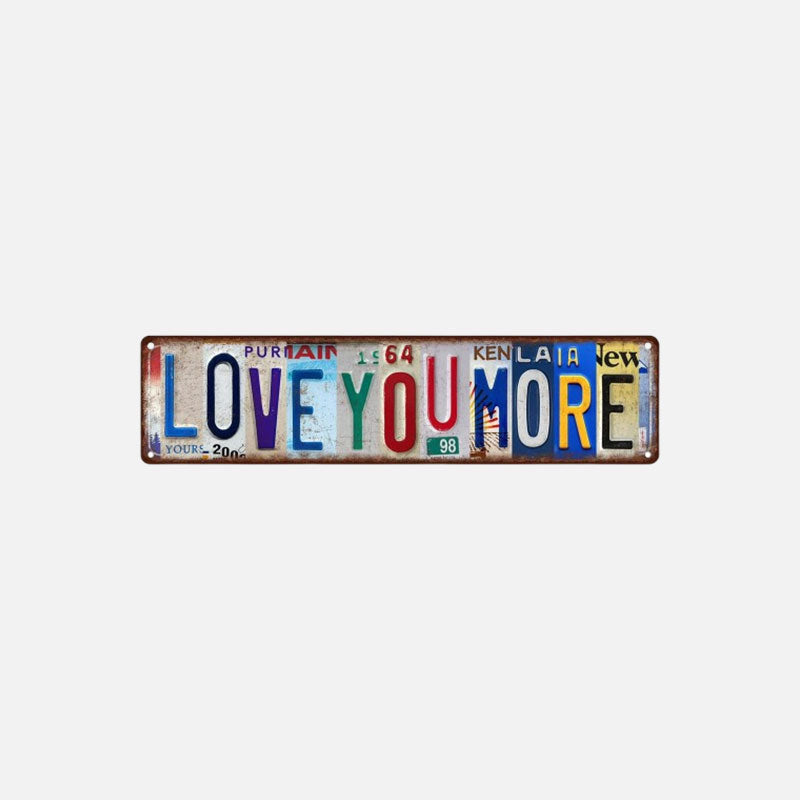 “LOVE YOU MORE” Metal Wall Decor